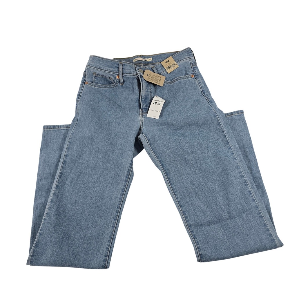 Levis 314 Shaping Straight Jeans Womens‎ 29x32 Light Wash Stellar Stretch Blue